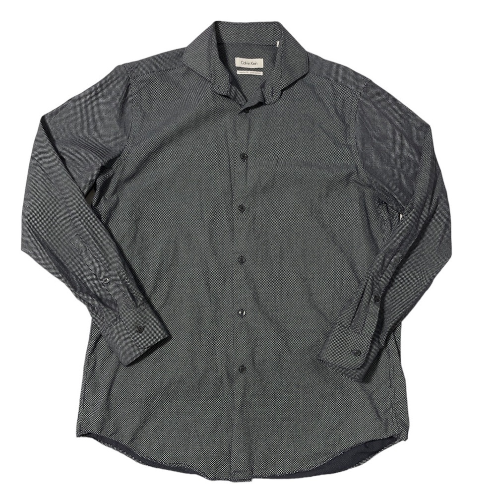 Calvin KleinMen's Spread Collar Long Sleeves Dress Shirt Sz 15.5 (32/33)